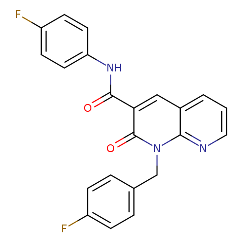 N-(4-fluorophenyl)-1-[(4-fluorophenyl)methyl]-2-oxo-1,2-dihydro-1,8-naphthyridine-3-carboxamide