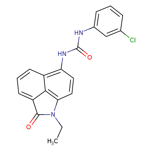 1-(3-chlorophenyl)-3-{2-ethyl-3-oxo-2-azatricyclo[6.3.1.0^{4,12}]dodeca-1(11),4,6,8(12),9-pentaen-9-yl}urea
