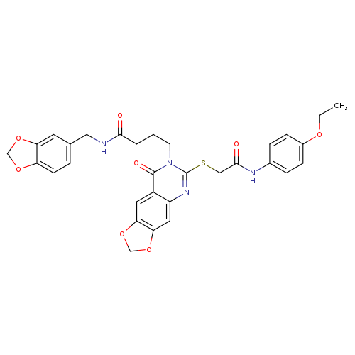 N-[(2H-1,3-benzodioxol-5-yl)methyl]-4-[6-({[(4-ethoxyphenyl)carbamoyl]methyl}sulfanyl)-8-oxo-2H,7H,8H-[1,3]dioxolo[4,5-g]quinazolin-7-yl]butanamide
