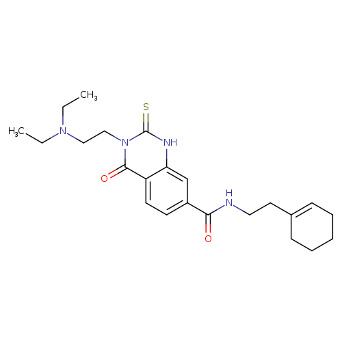N-[2-(cyclohex-1-en-1-yl)ethyl]-3-[2-(diethylamino)ethyl]-4-oxo-2-sulfanylidene-1,2,3,4-tetrahydroquinazoline-7-carboxamide