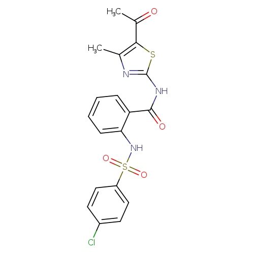N-(5-acetyl-4-methyl-1,3-thiazol-2-yl)-2-(4-chlorobenzenesulfonamido)benzamide