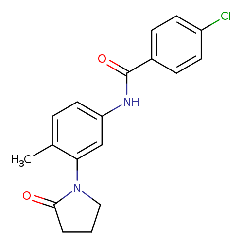 4-chloro-N-[4-methyl-3-(2-oxopyrrolidin-1-yl)phenyl]benzamide