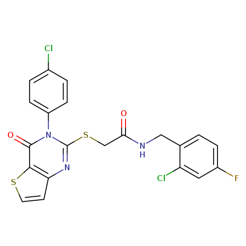 N-[(2-chloro-4-fluorophenyl)methyl]-2-{[3-(4-chlorophenyl)-4-oxo-3H,4H-thieno[3,2-d]pyrimidin-2-yl]sulfanyl}acetamide