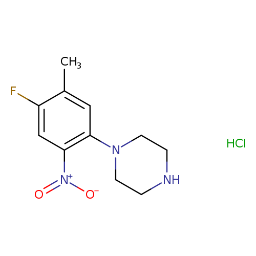 1-(4-fluoro-5-methyl-2-nitrophenyl)piperazine hydrochloride