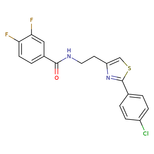 N-{2-[2-(4-chlorophenyl)-1,3-thiazol-4-yl]ethyl}-3,4-difluorobenzamide