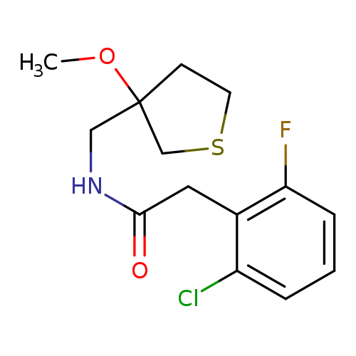 2-(2-chloro-6-fluorophenyl)-N-[(3-methoxythiolan-3-yl)methyl]acetamide