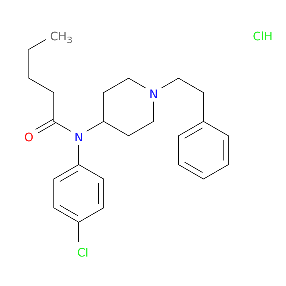 N-(4-chlorophenyl)-N-(1-phenethylpiperidin-4-yl)pentanamide,monohydrochloride