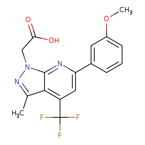 2-(6-(3-Methoxyphenyl)-3-methyl-4-(trifluoromethyl)-1H-pyrazolo[3,4-b]pyridin-1-yl)acetic acid