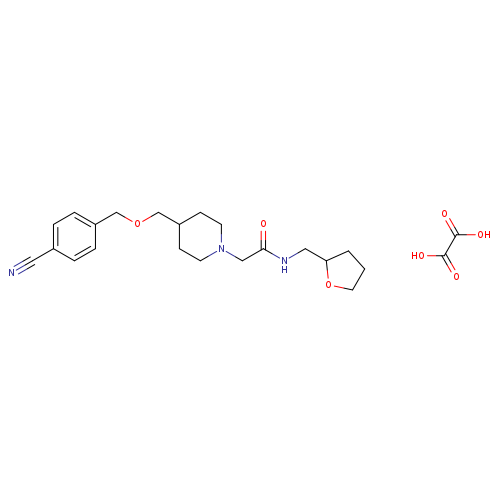 2-(4-{[(4-cyanophenyl)methoxy]methyl}piperidin-1-yl)-N-[(oxolan-2-yl)methyl]acetamide; oxalic acid
