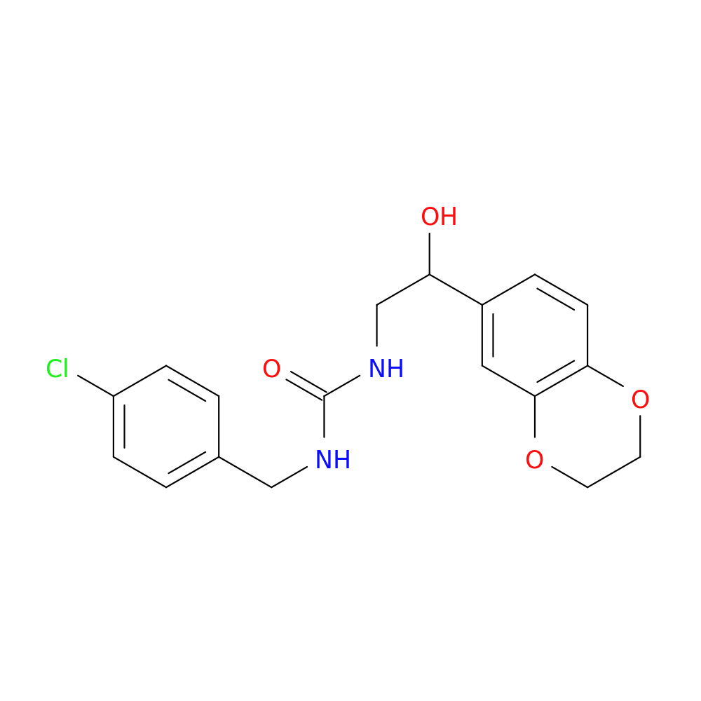 1-[(4-chlorophenyl)methyl]-3-[2-(2,3-dihydro-1,4-benzodioxin-6-yl)-2-hydroxyethyl]urea