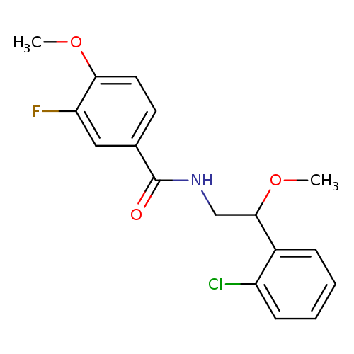 N-[2-(2-chlorophenyl)-2-methoxyethyl]-3-fluoro-4-methoxybenzamide
