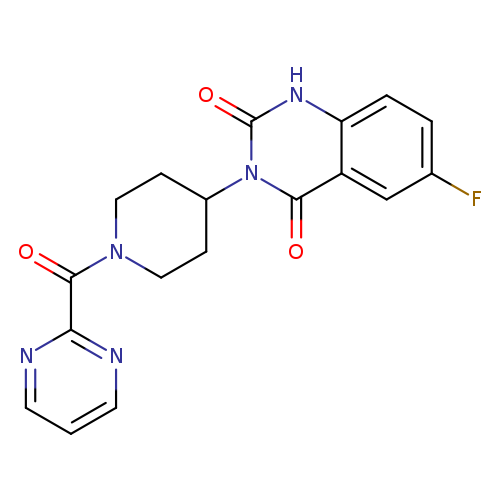 6-fluoro-3-[1-(pyrimidine-2-carbonyl)piperidin-4-yl]-1,2,3,4-tetrahydroquinazoline-2,4-dione