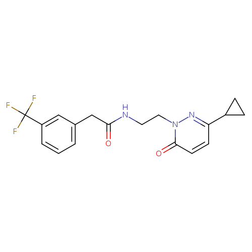 N-[2-(3-cyclopropyl-6-oxo-1,6-dihydropyridazin-1-yl)ethyl]-2-[3-(trifluoromethyl)phenyl]acetamide