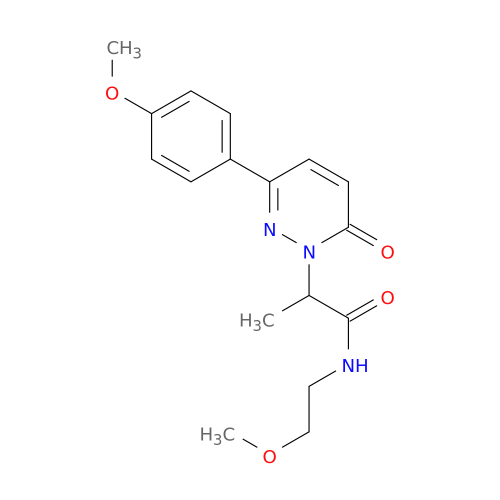 N-(2-methoxyethyl)-2-[3-(4-methoxyphenyl)-6-oxo-1,6-dihydropyridazin-1-yl]propanamide