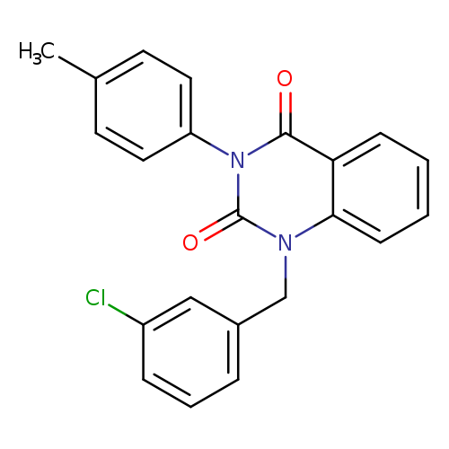 1-[(3-chlorophenyl)methyl]-3-(4-methylphenyl)-1,2,3,4-tetrahydroquinazoline-2,4-dione