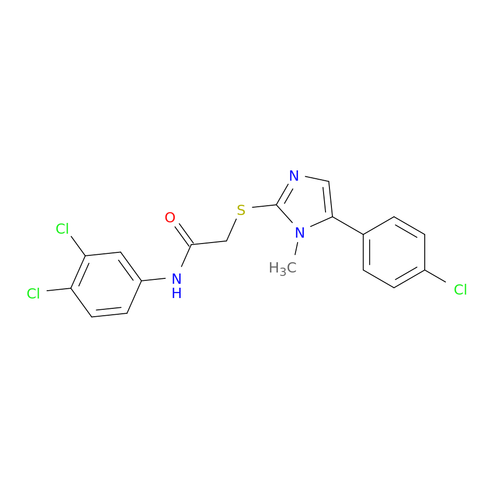 2-{[5-(4-chlorophenyl)-1-methyl-1H-imidazol-2-yl]sulfanyl}-N-(3,4-dichlorophenyl)acetamide