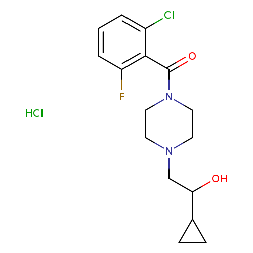 2-[4-(2-chloro-6-fluorobenzoyl)piperazin-1-yl]-1-cyclopropylethan-1-ol hydrochloride
