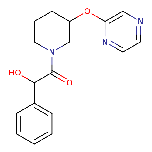 2-hydroxy-2-phenyl-1-[3-(pyrazin-2-yloxy)piperidin-1-yl]ethan-1-one