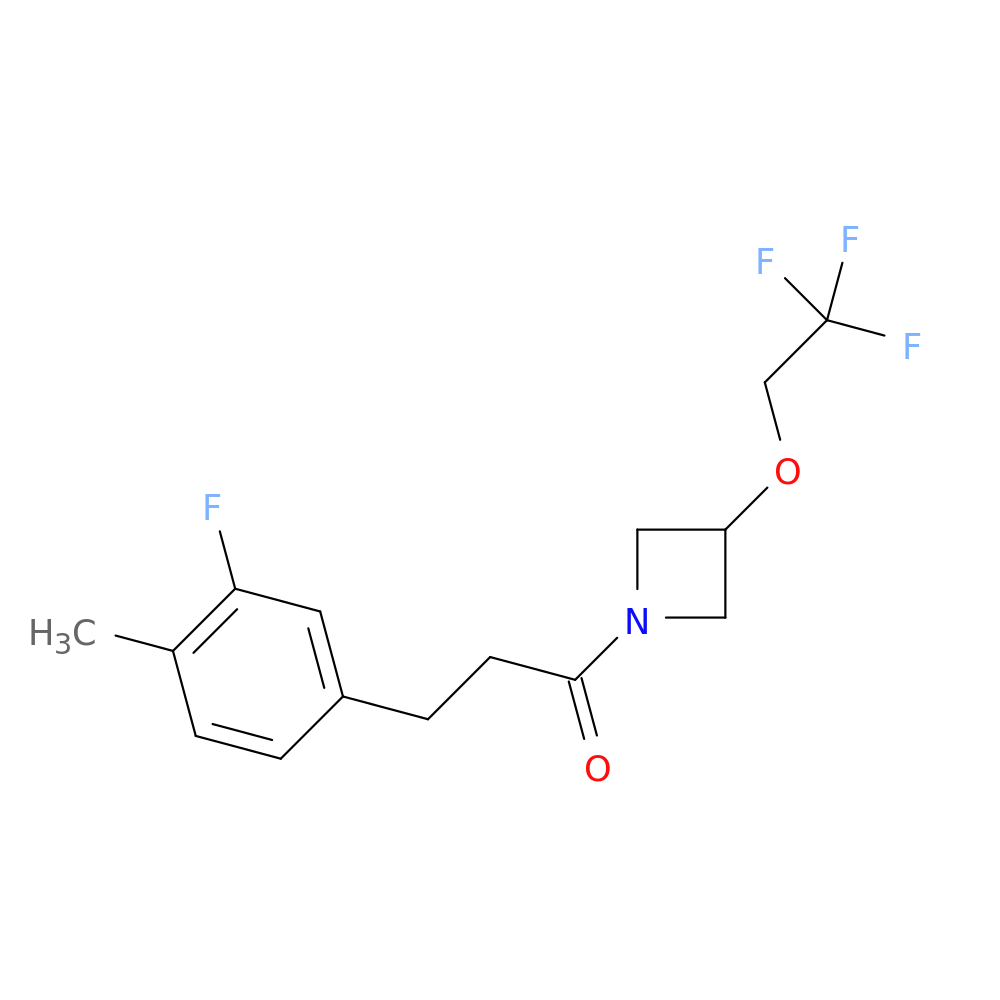 3-(3-fluoro-4-methylphenyl)-1-[3-(2,2,2-trifluoroethoxy)azetidin-1-yl]propan-1-one