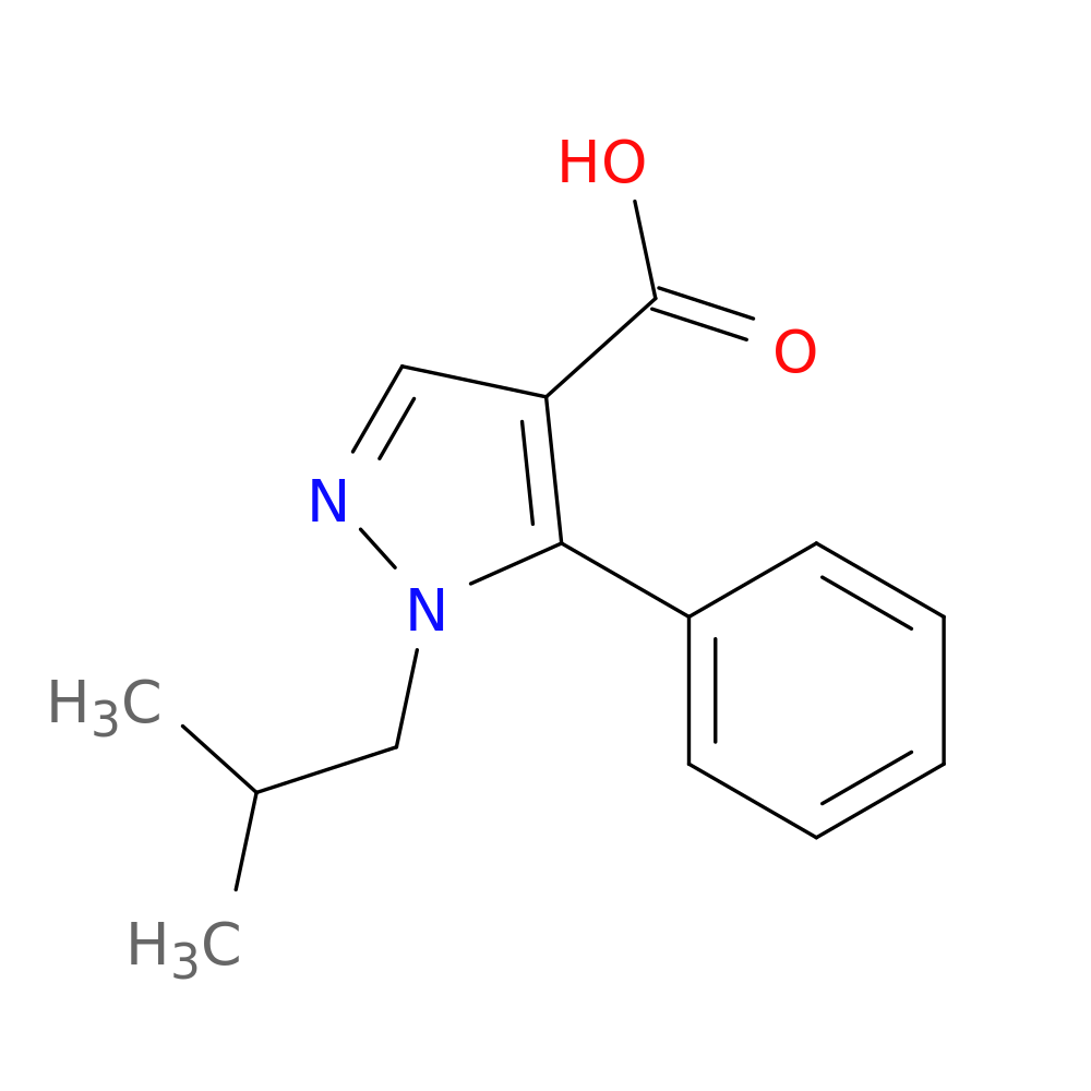 1-(2-methylpropyl)-5-phenyl-1H-pyrazole-4-carboxylic acid