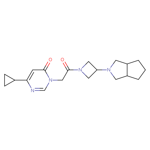6-cyclopropyl-3-[2-(3-{octahydrocyclopenta[c]pyrrol-2-yl}azetidin-1-yl)-2-oxoethyl]-3,4-dihydropyrimidin-4-one