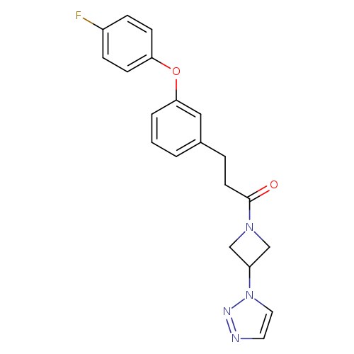 3-[3-(4-fluorophenoxy)phenyl]-1-[3-(1H-1,2,3-triazol-1-yl)azetidin-1-yl]propan-1-one