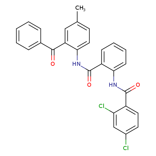 N-{2-[(2-benzoyl-4-methylphenyl)carbamoyl]phenyl}-2,4-dichlorobenzamide