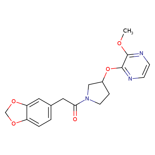 2-(2H-1,3-benzodioxol-5-yl)-1-{3-[(3-methoxypyrazin-2-yl)oxy]pyrrolidin-1-yl}ethan-1-one