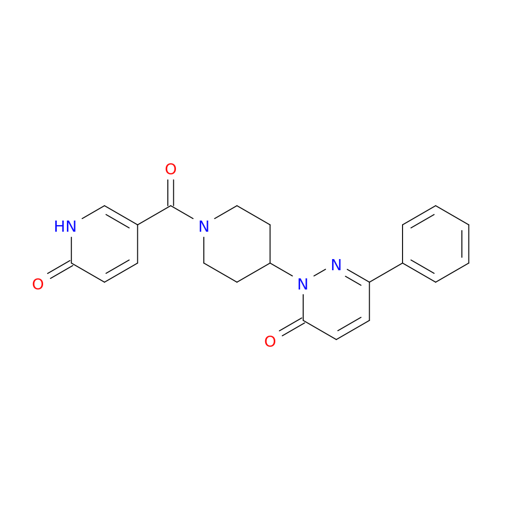 2-[1-(6-oxo-1,6-dihydropyridine-3-carbonyl)piperidin-4-yl]-6-phenyl-2,3-dihydropyridazin-3-one