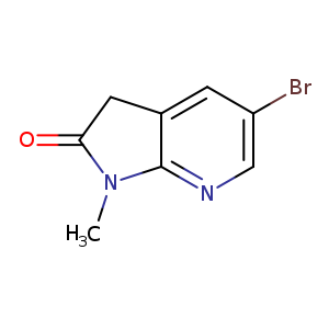 2H-Pyrrolo[2,3-b]pyridin-2-one, 5-bromo-1,3-dihydro-1-methyl-