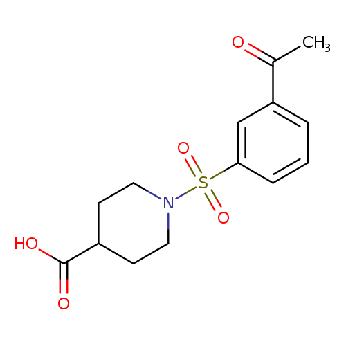 1-(3-acetylbenzenesulfonyl)piperidine-4-carboxylic acid