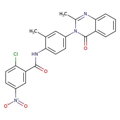 2-chloro-N-[2-methyl-4-(2-methyl-4-oxo-3,4-dihydroquinazolin-3-yl)phenyl]-5-nitrobenzamide