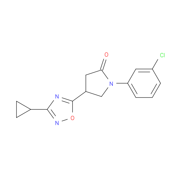 1-(3-chlorophenyl)-4-(3-cyclopropyl-1,2,4-oxadiazol-5-yl)pyrrolidin-2-one