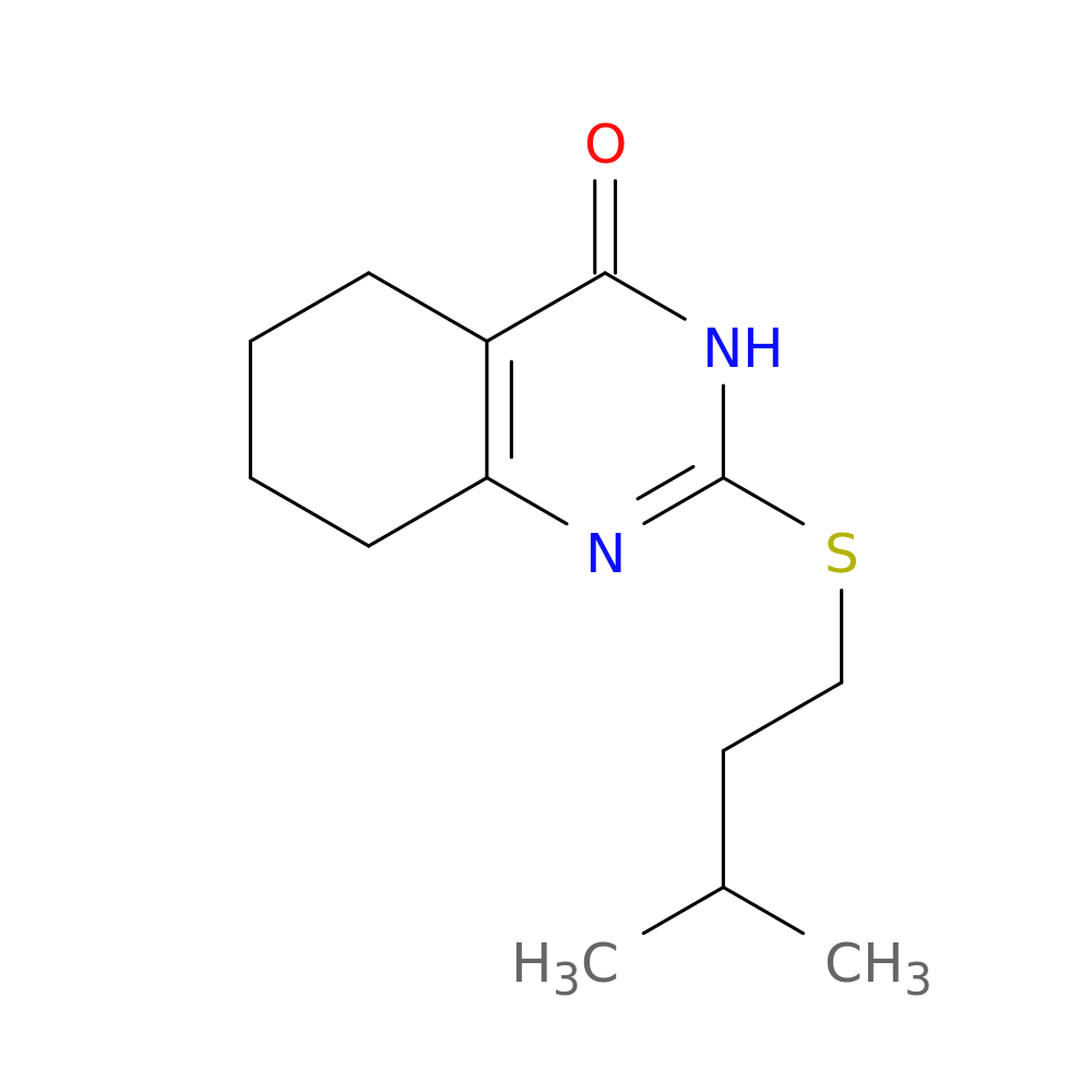 2-[(3-methylbutyl)sulfanyl]-3,4,5,6,7,8-hexahydroquinazolin-4-one