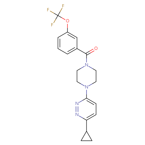 3-cyclopropyl-6-{4-[3-(trifluoromethoxy)benzoyl]piperazin-1-yl}pyridazine