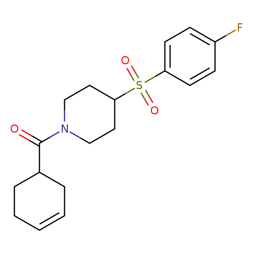 1-(cyclohex-3-ene-1-carbonyl)-4-(4-fluorobenzenesulfonyl)piperidine