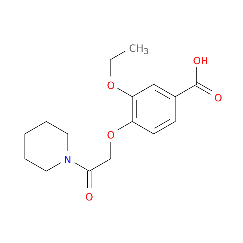 3-Ethoxy-4-(2-oxo-2-(piperidin-1-yl)ethoxy)benzoic acid