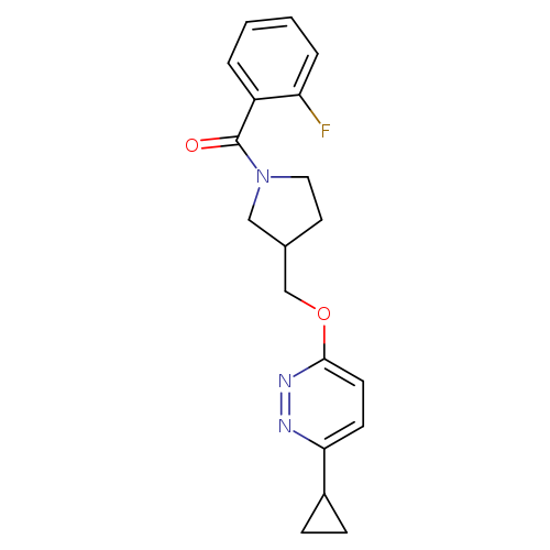 3-cyclopropyl-6-{[1-(2-fluorobenzoyl)pyrrolidin-3-yl]methoxy}pyridazine