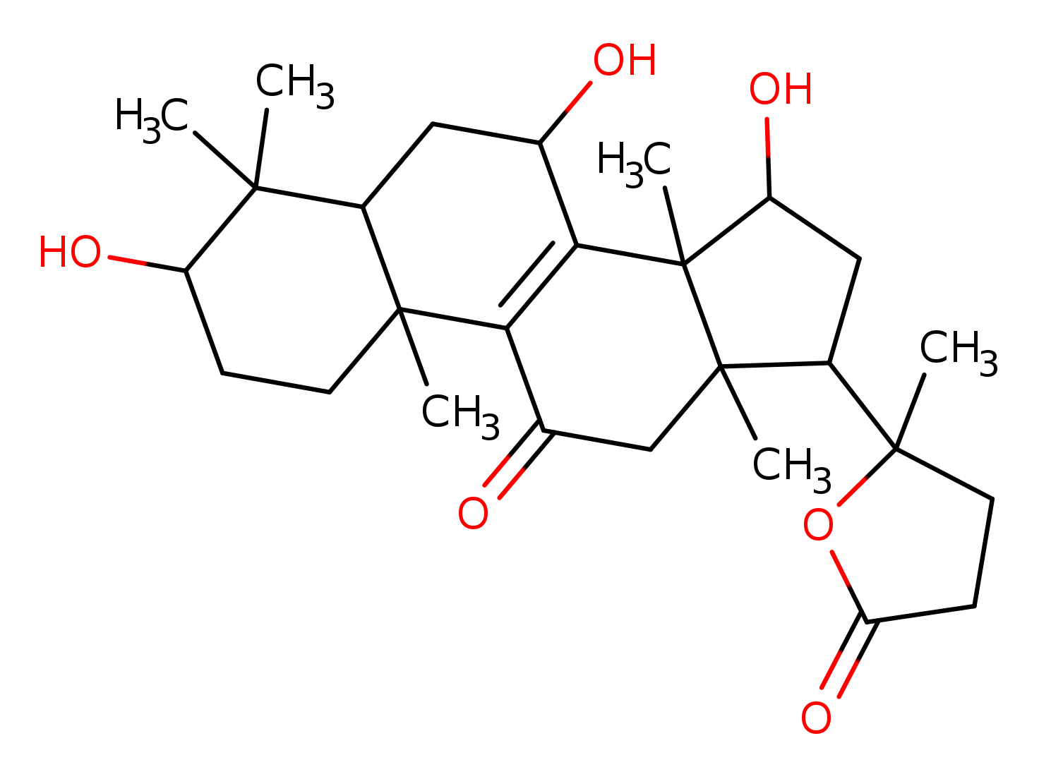 3β,7β,15β-trihydroxy-11-oxo-lanosta-8-en-24→20 lactone