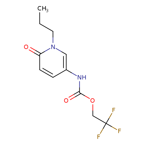 2,2,2-trifluoroethyl N-(6-oxo-1-propyl-1,6-dihydropyridin-3-yl)carbamate