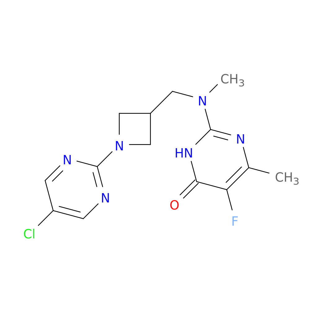 2-({[1-(5-chloropyrimidin-2-yl)azetidin-3-yl]methyl}(methyl)amino)-5-fluoro-6-methyl-3,4-dihydropyrimidin-4-one