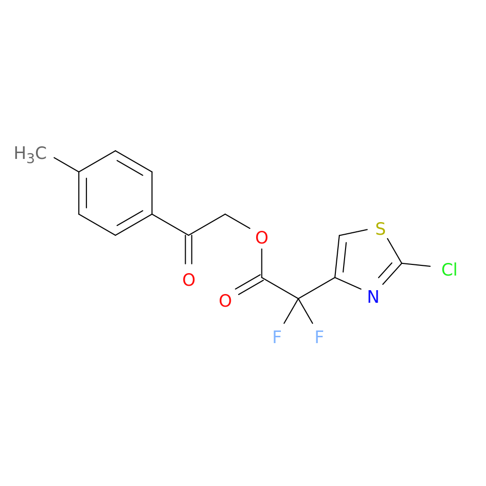 2-(4-methylphenyl)-2-oxoethyl 2-(2-chloro-1,3-thiazol-4-yl)-2,2-difluoroacetate