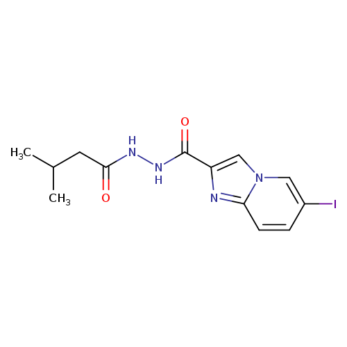 6-iodo-N'-(3-methylbutanoyl)imidazo[1,2-a]pyridine-2-carbohydrazide