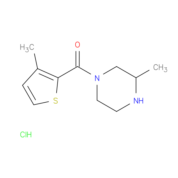 (3-Methylpiperazin-1-yl)(3-methylthiophen-2-yl)methanone hydrochloride
