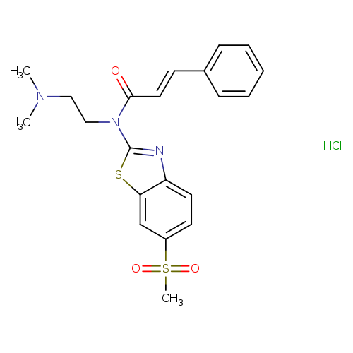 (2E)-N-[2-(dimethylamino)ethyl]-N-(6-methanesulfonyl-1,3-benzothiazol-2-yl)-3-phenylprop-2-enamide hydrochloride