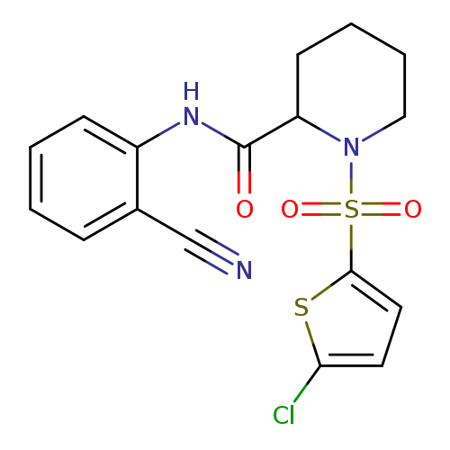 1-[(5-chlorothiophen-2-yl)sulfonyl]-N-(2-cyanophenyl)piperidine-2-carboxamide