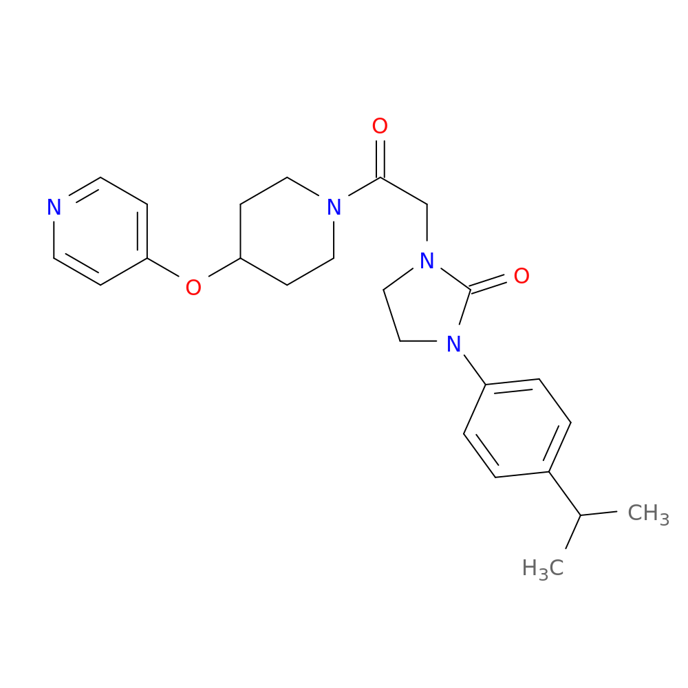 1-{2-oxo-2-[4-(pyridin-4-yloxy)piperidin-1-yl]ethyl}-3-[4-(propan-2-yl)phenyl]imidazolidin-2-one