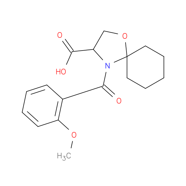 4-(2-methoxybenzoyl)-1-oxa-4-azaspiro[4.5]decane-3-carboxylic acid