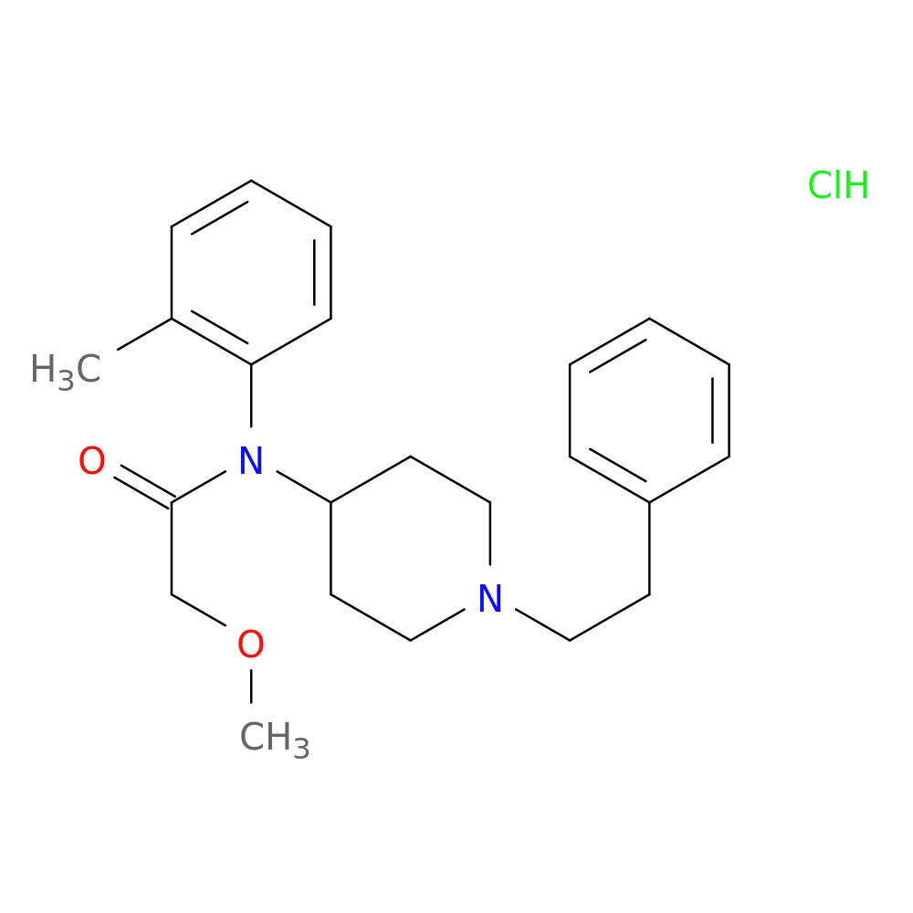 2-methoxy-N-(1-phenethylpiperidin-4-yl)-N-(o-tolyl)acetamide,monohydrochloride