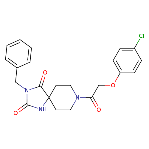 3-benzyl-8-[2-(4-chlorophenoxy)acetyl]-1,3,8-triazaspiro[4.5]decane-2,4-dione